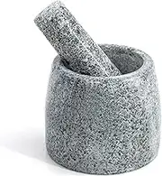 Pestle and Mortar Set Beautiful Granite Mortar and Pestle Set, 4.9 Inch, Grinder for Spices and Seeds,Grinding,Crushing and Mashing Spices,Nuts, for Guacamole,Garlic Sauce Mortar and Pestle