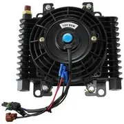 Aeroflow 10 X 7-1/2" Comp Trans Cooler With 80W Fan & Switch -10Orb - AF72-6003