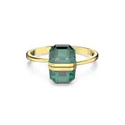NWB Swarovski Lucent Green Crystal Bangle, Gold Tone Plated 5615107 (MSRP $300 )