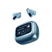 Blue Wireless Waterproof Noise Reduction InEar Bluetooth Headset LED Touch Screen