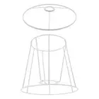 Lamp Shade Holder Frame Table Lampshade Replacement Light Cover Ceiling Light