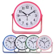 Easily Readable Bold Numbered 9CM Metal Desk Alarm Clock with Clear Face