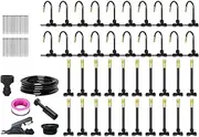 Irrigation System Kit, 360° Curved Garden Automatic Irrigation System, Adjustable Bendable Nozzles, Water Sprinkler, Garden Watering Misting, Quick Installation Drip Kit for Yard Lawn Greenhouse