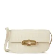 [Mulberry] East West Pimlico Eggshell Shiny Small Croc