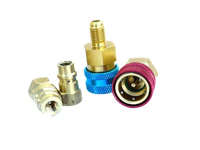Quick Coupler R134a to R1234yf Adapter Conversion Kit AC Charging Evacuation Tes