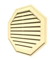 Dark Almond 32” Louver Gable Vent Octagon Siding Exteriors J-Block Vinyl 012