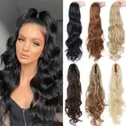 Real Thick Wavy Drawstring Ponytail Clip in Pony Tail as Human Hair Extension