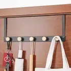 Drying Rack 5 Hooks Over Door Hanging No Punch Clothing Hanger Space-Saving