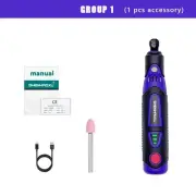 Cordless Rotary Tool Grinder Electric Drill 3Speed Adjustable Engraving Pen Cutt