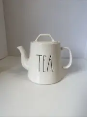 Rae Dunn Artisan Collection By Magenta Ceramic White Teapot TEA M2