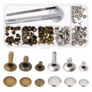 100 Pieces Stainless Steel Buttons Tent Marine Yacht Ship Canvas Cover Tool