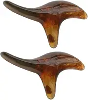 GANAZONO 2Pcs Durable Acupoint Massagers Ergonomic Beeswax Resin Massage Tools Compact and Design for Shoulder Neck Back Thigh Skin Health