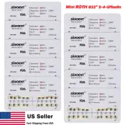 200PCS USA Dental Orthodontic Metal Bracket Mini Roth 022"Slot 3-4-5 Hooks #.2