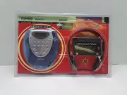 Vintage KLH Audio Systems Portable Cd Player Car Adapter Transparent Blue