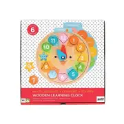 Petit Collage Multi-Language Wooden Learning Clock Puzzle