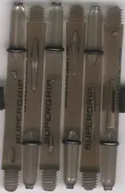 2in. 2ba Smoke HARROWS SUPERGRIP Dart Shafts & Springs: 1 set of 3