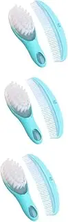 Toyvian 3 Sets Born Accessories Newborn Infant Brush Comb Kit Static-Free Smooth Promotes Blood Circulation