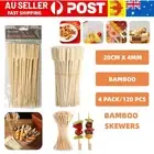4 x 30Pcs 20cm Bamboo BBQ Skewers Deluxe Bamboo Skewer Kebab BBQ Chicken Roasts