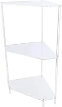 Waterproof Acrylic Corner Side Table with Space Saving 3 Tier Design for Living Room and Bedroom