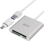 Compact Flash CF Card Reader Aluminum Multi-in-1 USB 3.0 Micro SD Card Reader