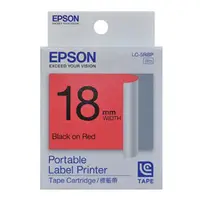 在飛比找PChome商店街優惠-EPSON 標籤機色帶 LC-5RBP S626003(紅底