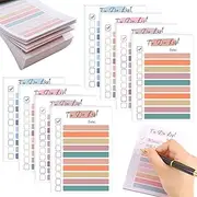 8 Packs to Do List Notepad, BetterJonny 4 x 6 Inch with Line Adhesive Memo Sticky Notes Notepad,Multi Colors Self-Stick Note Pads,for Office Home School Desk Supplies，50 Sheet/Pad