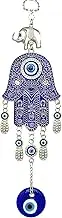 Betterdecor Blue Evil Eye with Hamsa Hand Protection Hanging Decoration (with Pouch) -028