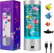 Fish Lamp Aquarium Artificial Fish Tank Bubble Color-Changing Mood Light Office
