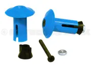 Jive Handle "Grip Locks" (1st gen) Bicycle Handlebar Bar Ends (PAIR) BLUE