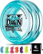 [MAGICYOYO] Responsive Yoyo D3, Professional Beginners Yoyo, 2A Looping Yoyo for Kids, Durable Plastic Crystal Yoyo with 6 Yoyo strings + Yoyo Bag (Crystal Green)