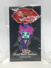Chibi Neon Alastor gold enamel pin Hazbin Hotel Rare Discontinued