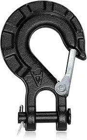 YSYONM Winch Hook Forged Steel Heavy Duty Clevis Slip Hook 5/16" Extreme Hook for Winch Cable Ropes (Black)