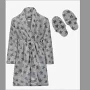 Kid's Robe Slipper Set Stars NWT NEW 8/10 Medium