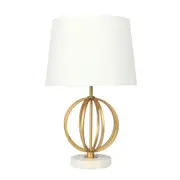 Lawton Gold and White Marble Table Lamp