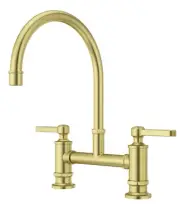 Pfister Port Haven 1.8 GPM Widespread Bridge Kitchen Faucet in Brushed Gold