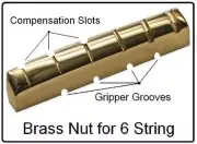 AxeMasters NO GLUE / COMPENSATED Brass Nut made for EPIPHONE Guitar