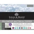Logan & Mason Fitted Pillowtop Mattress Topper 1100GSM | Double Bed