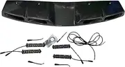 Front Roof Spoiler Spotlight Dome Light Bar DRL 4PC LED Daytime Running Day Lamp Compatible For Land Rover Defender 90 110 130 2020-2025(Carbon Fiber Look)