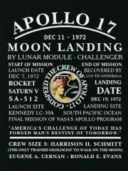 *Postcard-"NASA...Apollo 17 Moon Landing" /Detailed SpaceVoyage/ {RB54}+