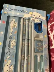 Sanrio Stationery Cinnamaroll Set Pencil Eraser Ruler Sharpener NIP