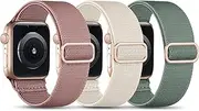 [Witzon] Stretchy Nylon Bands Compatible with Apple Watch Band 38mm 40mm 41mm 42mm for Women Men, Adjustable Breathable Elastic Sport Strap Solo Loop for Apple Watch SE iWatch Series 10 9 8 7 6 5 4 3 2