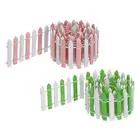2pcs 35 Inch Miniature Garden Fence Light Green White Light Pink White