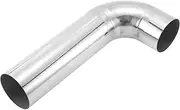 X AUTOHAUX 3" OD 90 Degree Mandrel Bend Elbow T304 Stainless Steel Exhaust Tube Pipe Piping Surface Polishing Silver Tone