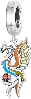 [DOYIS] 925 Sterling Silver Phoenix Colorful Enamel Charm Pendant for Pandora Bracelet