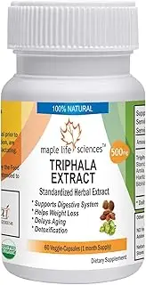 Triphala 10:1 Extract - 500mg - 60 Vegan Capsules - Detoxification and Immunity