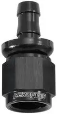 Aeroflow -6AN to 5/16" Barb Straight Full Flow Push Lock Black - AF401-06-05BLK