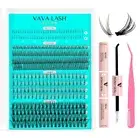 DIY Lash Extension Kit, Bottom / Volume Lashes 20D Clusters, Bond&Seal, Tweezers
