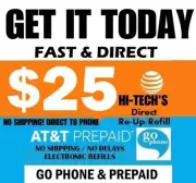 $25 AT&T GO PHONE FASTEST PREPAID REFILL DIRECT to PHONE GET IT TODAY