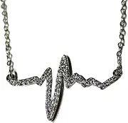 [Fashion Bea] Heartbeat Necklace - Elegant Jewelry Accessory for Him & Her - Perfect present for Birthdays, Anniversaries, and Special Occasions