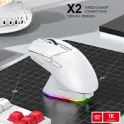 X2 Gaming Mouse Wireless RGB Magnetic Charger,,Bluetooth Tri-Mode Connection